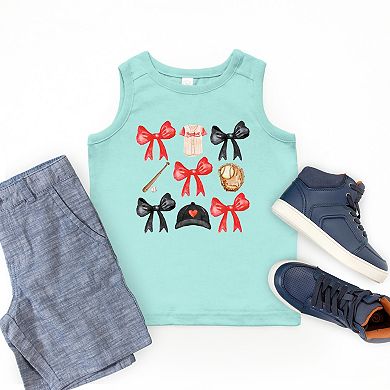 The Juniper Shop Coquette Baseball Red Chart Youth Tank Top