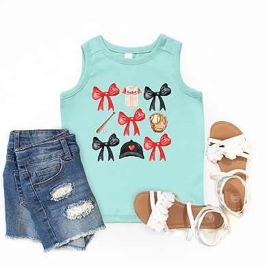 The Juniper Shop Coquette Baseball Red Chart Youth Tank Top