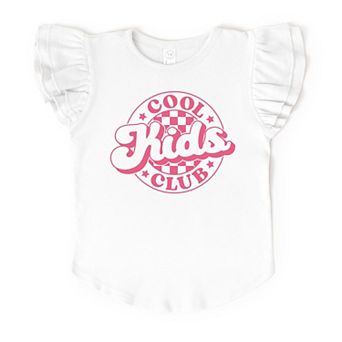 The Juniper Shop Cool Kids Club Checkered Flutter Sleeve Tee