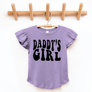 The Juniper Shop Daddy's Girl Wavy Flutter Sleeve Tee