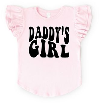 The Juniper Shop Daddy's Girl Wavy Flutter Sleeve Tee