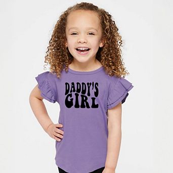 The Juniper Shop Daddy's Girl Wavy Flutter Sleeve Tee