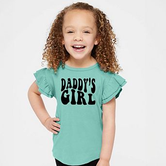 The Juniper Shop Daddy's Girl Wavy Flutter Sleeve Tee