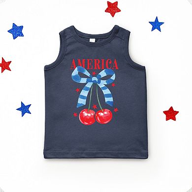 The Juniper Shop Coquette America Cherries Youth Tank Top