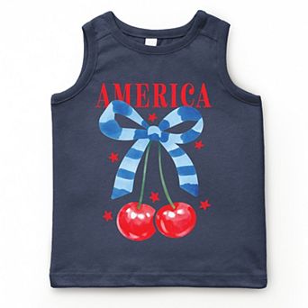 The Juniper Shop Coquette America Cherries Youth Tank Top