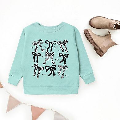 The Juniper Shop Checkered Bows Stacked Youth Sweatshirt