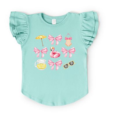 The Juniper Shop Coquette Beach Chart Flutter Sleeve Tee