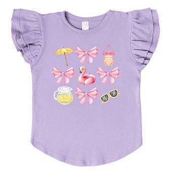 The Juniper Shop Coquette Beach Chart Flutter Sleeve Tee