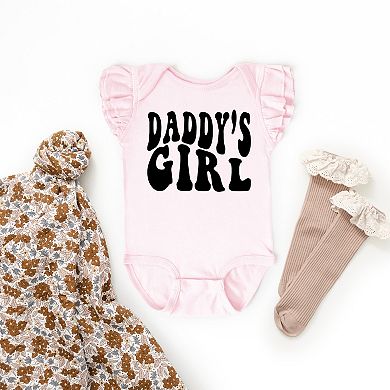 The Juniper Shop Daddy's Girl Wavy Flutter Sleeve Bodysuit