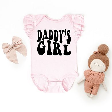 The Juniper Shop Daddy's Girl Wavy Flutter Sleeve Bodysuit