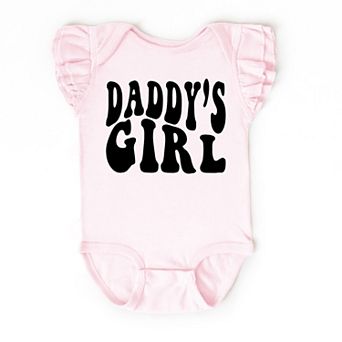 The Juniper Shop Daddy's Girl Wavy Flutter Sleeve Bodysuit