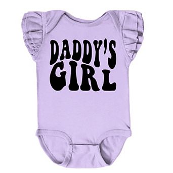 The Juniper Shop Daddy's Girl Wavy Flutter Sleeve Bodysuit