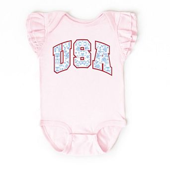 The Juniper Shop USA Blue Willow Flutter Sleeve Bodysuit