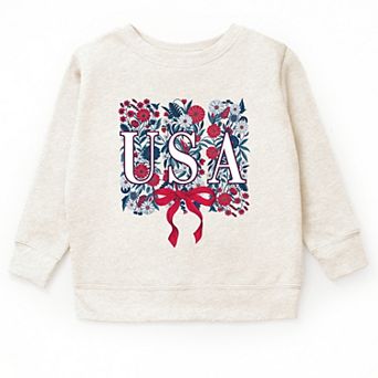 The Juniper Shop USA Floral Coquette Youth Sweatshirt