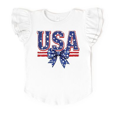 The Juniper Shop Coquette USA Bow Flutter Sleeve Tee