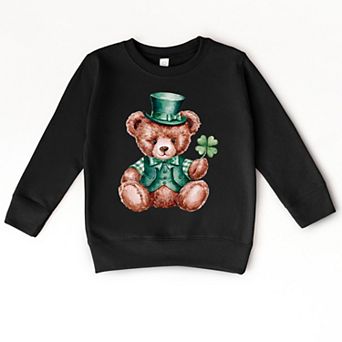 St. Patrick's Bear Clover - Toddler Graphic Sweatshirt