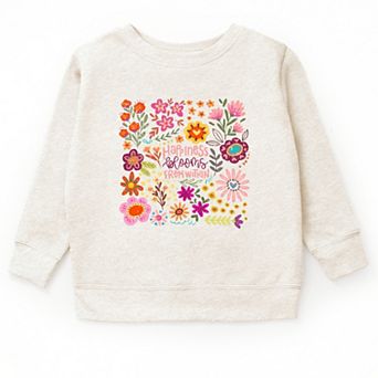 The Juniper Shop Happiness Blooms From Within Youth Sweatshirt