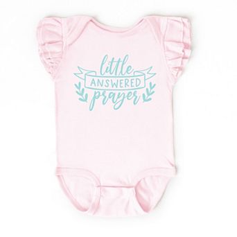 The Juniper Shop Little Answered Prayer Flutter Sleeve Bodysuit