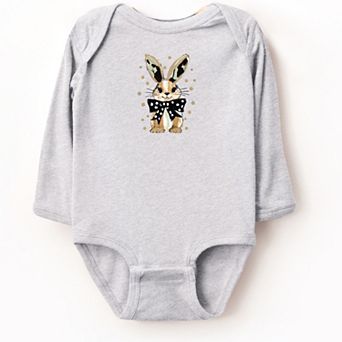 Bunny Polka Dot Coquette - Baby Long Sleeve Bodysuit