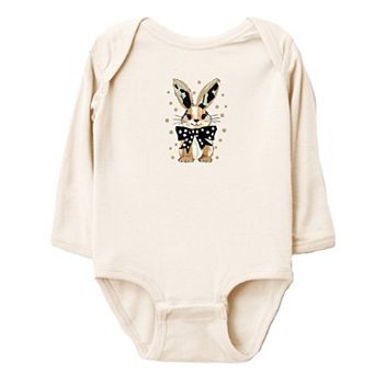 Bunny Polka Dot Coquette - Baby Long Sleeve Bodysuit