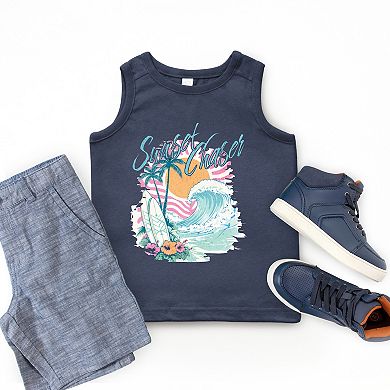 The Juniper Shop Sunset Chaser Waves Youth Tank Top
