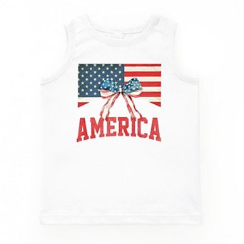The Juniper Shop American Flag Coquette Youth Tank Top