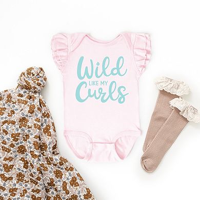 The Juniper Shop Wild Like My Curls Flutter Sleeve Bodysuit