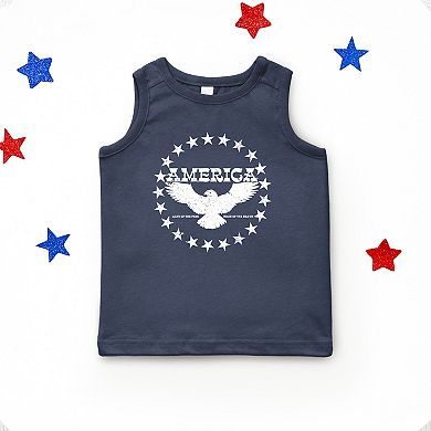 The Juniper Shop America Circle Stars Youth Tank Top