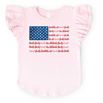 The Juniper Shop American Bow Flag Coquette Flutter Sleeve Tee