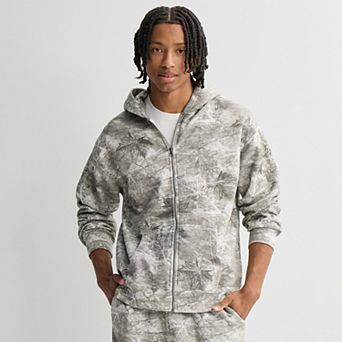 Men's Hollywood Allover Print Camo Oversized Full Zip Hoodie