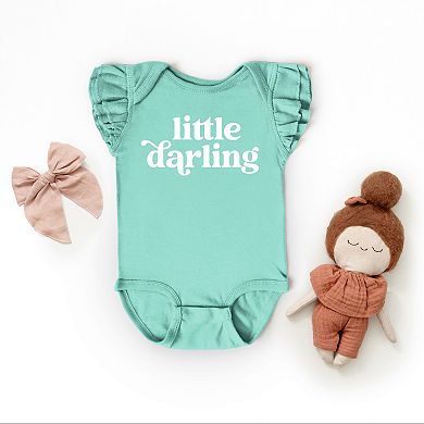 The Juniper Shop Little Darling Flutter Sleeve Bodysuit