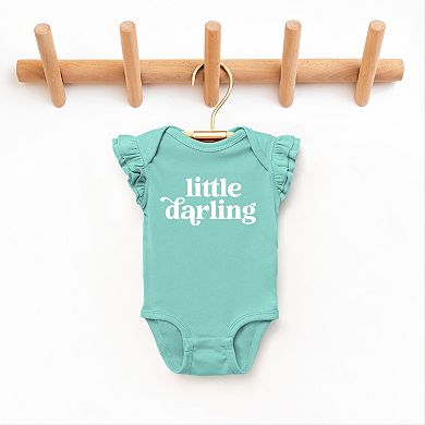 The Juniper Shop Little Darling Flutter Sleeve Bodysuit
