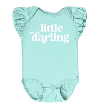 The Juniper Shop Little Darling Flutter Sleeve Bodysuit