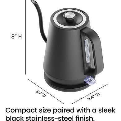 Fast 0.8L Electric Kettle: 1-Touch Operation, Auto Shut-Off, Gooseneck Spout for Precision Brewing