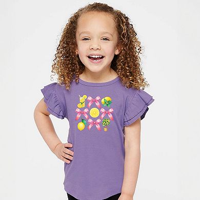 The Juniper Shop Coquette Lemonade Chart Flutter Sleeve Tee