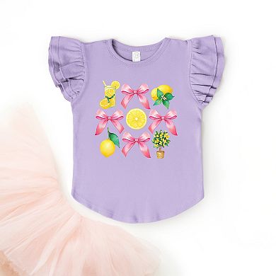 The Juniper Shop Coquette Lemonade Chart Flutter Sleeve Tee