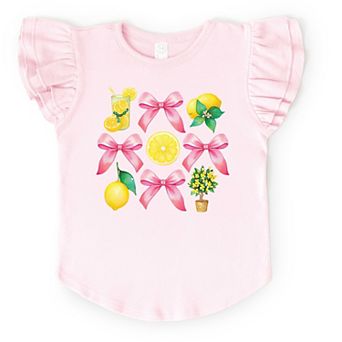 The Juniper Shop Coquette Lemonade Chart Flutter Sleeve Tee