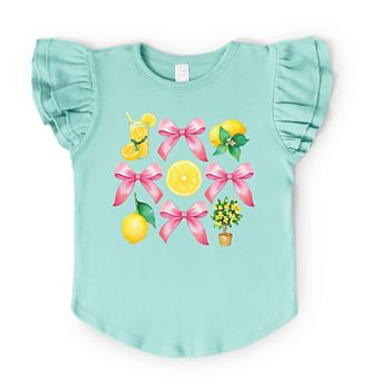 The Juniper Shop Coquette Lemonade Chart Flutter Sleeve Tee