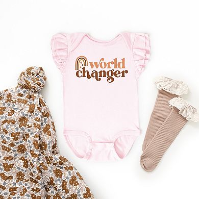 The Juniper Shop Boho World Changer Flutter Sleeve Bodysuit