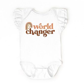 The Juniper Shop Boho World Changer Flutter Sleeve Bodysuit