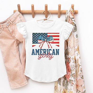The Juniper Shop American Girly Flag Coquette Flutter Sleeve Tee