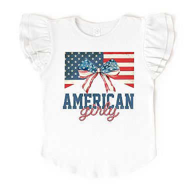 The Juniper Shop American Girly Flag Coquette Flutter Sleeve Tee