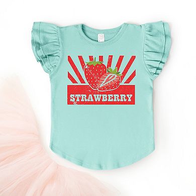 The Juniper Shop Strawberry Rays Flutter Sleeve Tee