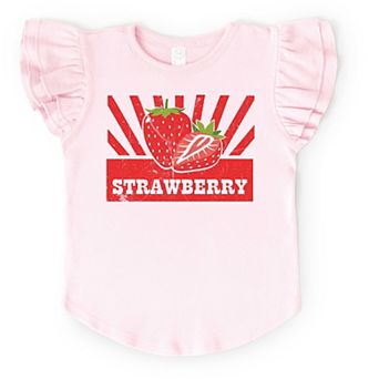 The Juniper Shop Strawberry Rays Flutter Sleeve Tee