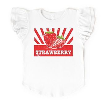 The Juniper Shop Strawberry Rays Flutter Sleeve Tee