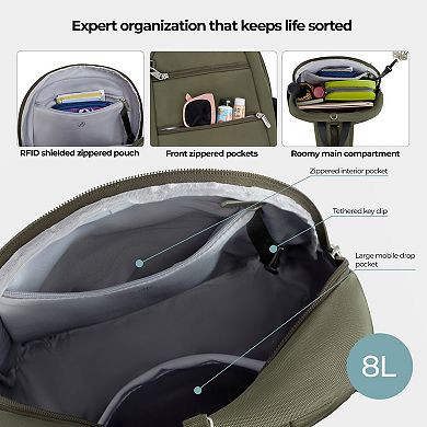 Travelon Anti-Theft Convertible Sling Backpack