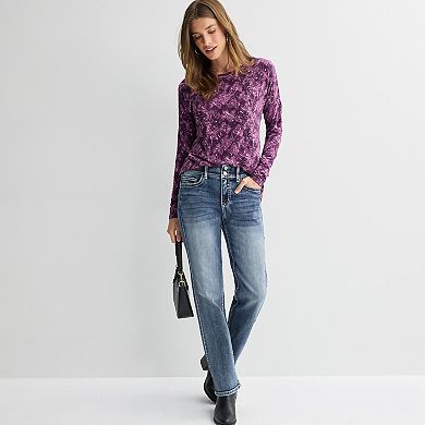 Women's Apt. 9® Tummy Control Straight Jeans