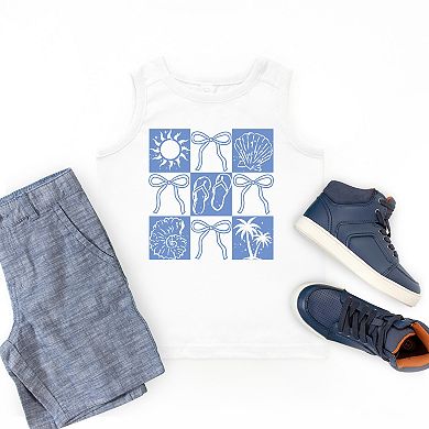 The Juniper Shop Nautical Checkered Coquette Youth Tank Top