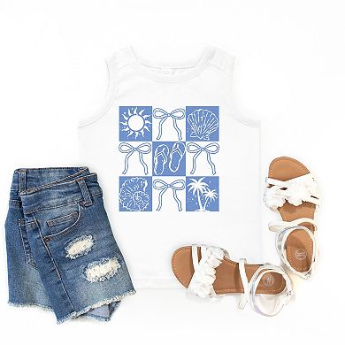 The Juniper Shop Nautical Checkered Coquette Youth Tank Top