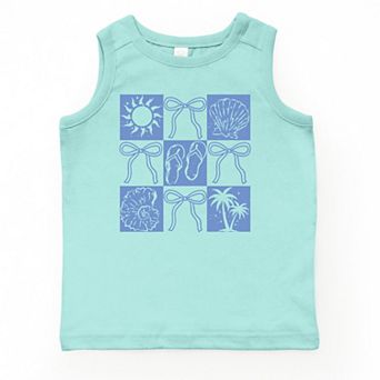 The Juniper Shop Nautical Checkered Coquette Youth Tank Top